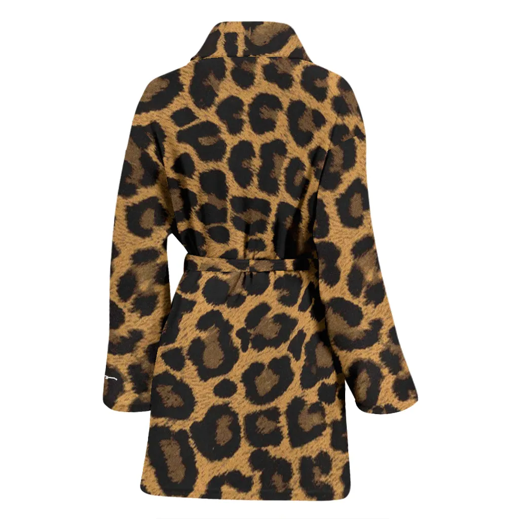 Leopard Bath Robe - Women