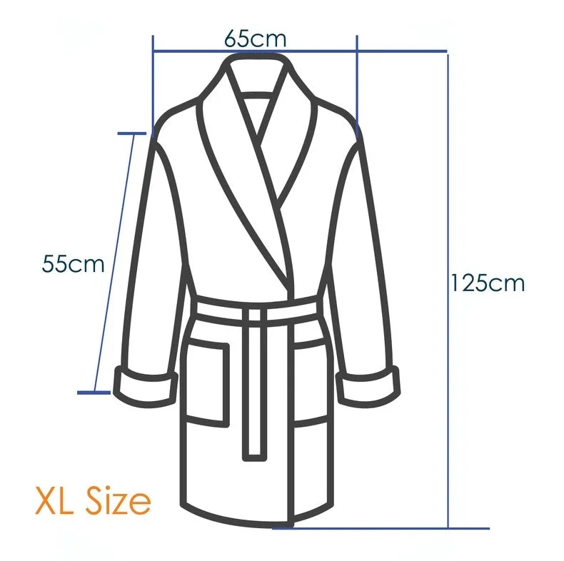 Luxury 100% Cotton Bathrobes Bath Robes Unisex Large - Xlarge