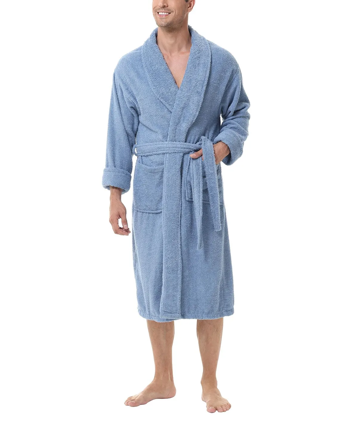 Men's cotton terry robe INK IVY