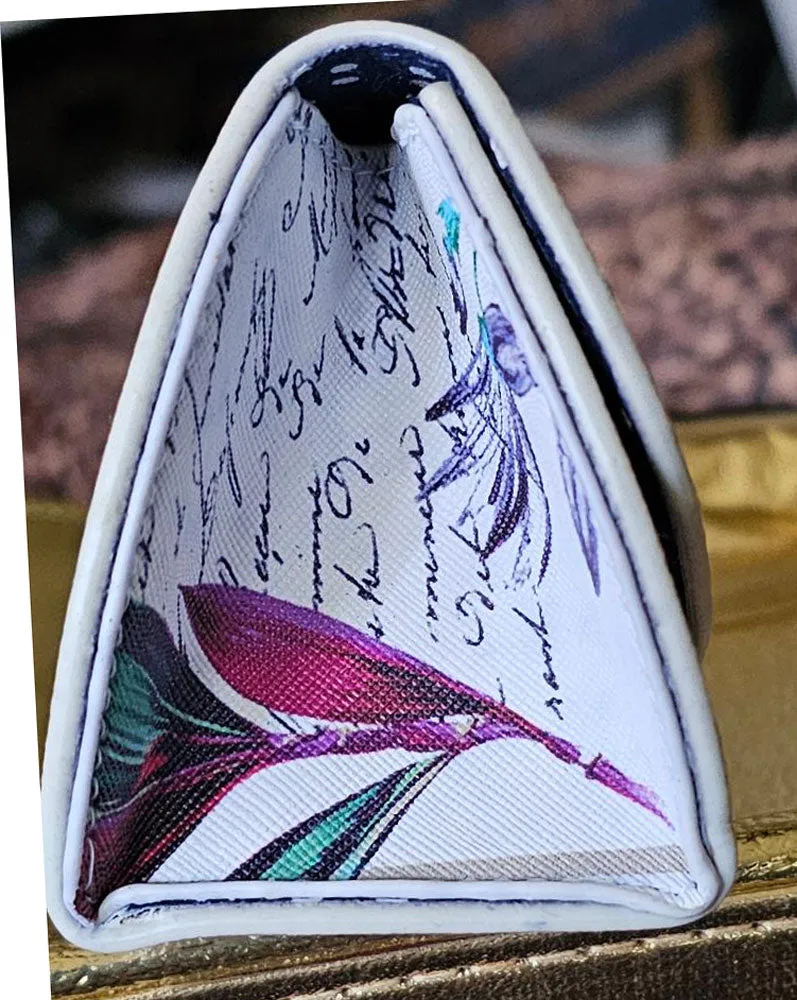 *NEW - EXTRA LARGE BOTANICAL SUNGLASSES / GLASSES CASE WITH BUTTERFLIES & FRENCH WORDING