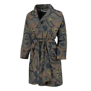 Not Quite Paisley On Light Brown Bath Robe - Men