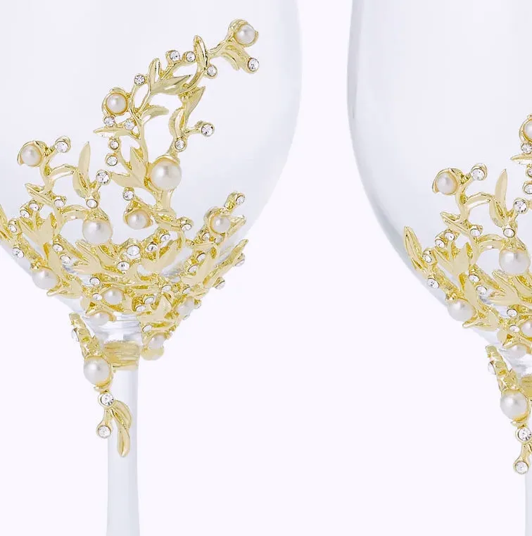 Ocean Pearl Celebration Wine Goblet Sets