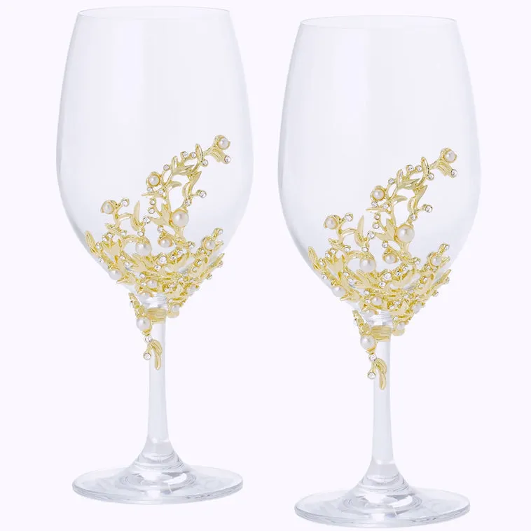 Ocean Pearl Celebration Wine Goblet Sets