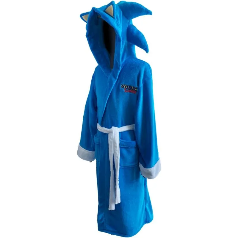 Official Sonic the Hedgehog Cosplay Hooded Adult Bathrobe / Dressing Gown