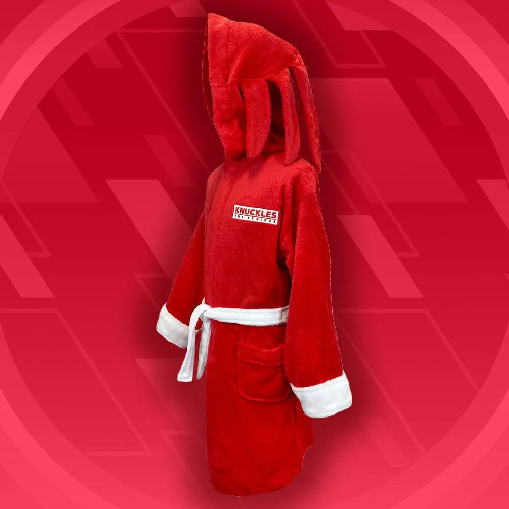 Official Sonic the Hedgehog Knuckles Cosplay Hooded Adult Bathrobe / Dressing Gown