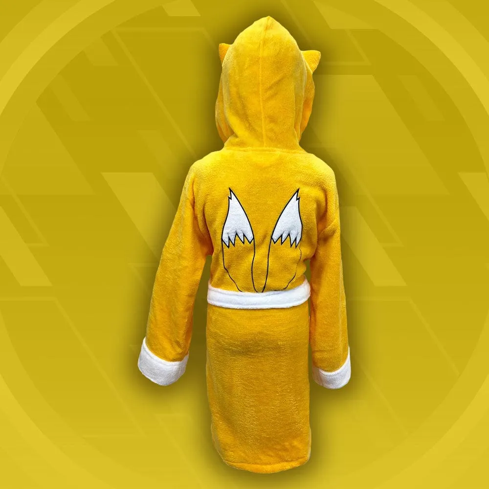 Official Sonic the Hedgehog Tails Kids Cozy Hooded Bathrobe / Dressing Gown - Soft and Comfortable Cosplay Wear