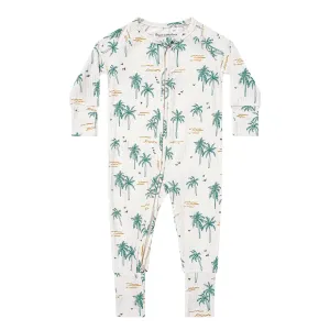 Palm Trees Zip Romper