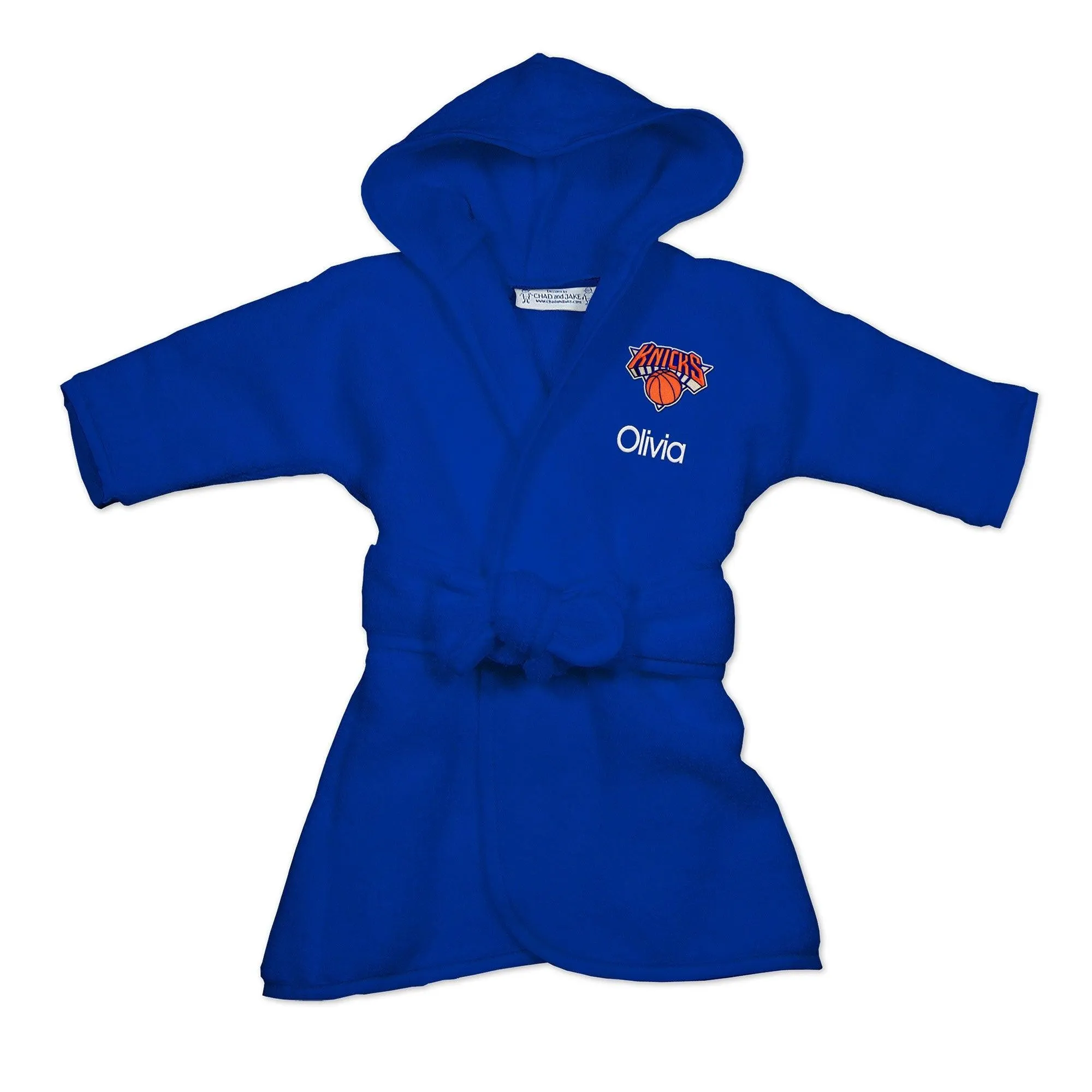 Customizable New York Knicks Plush Robe - Personalized Team Spirit Lounge Wear