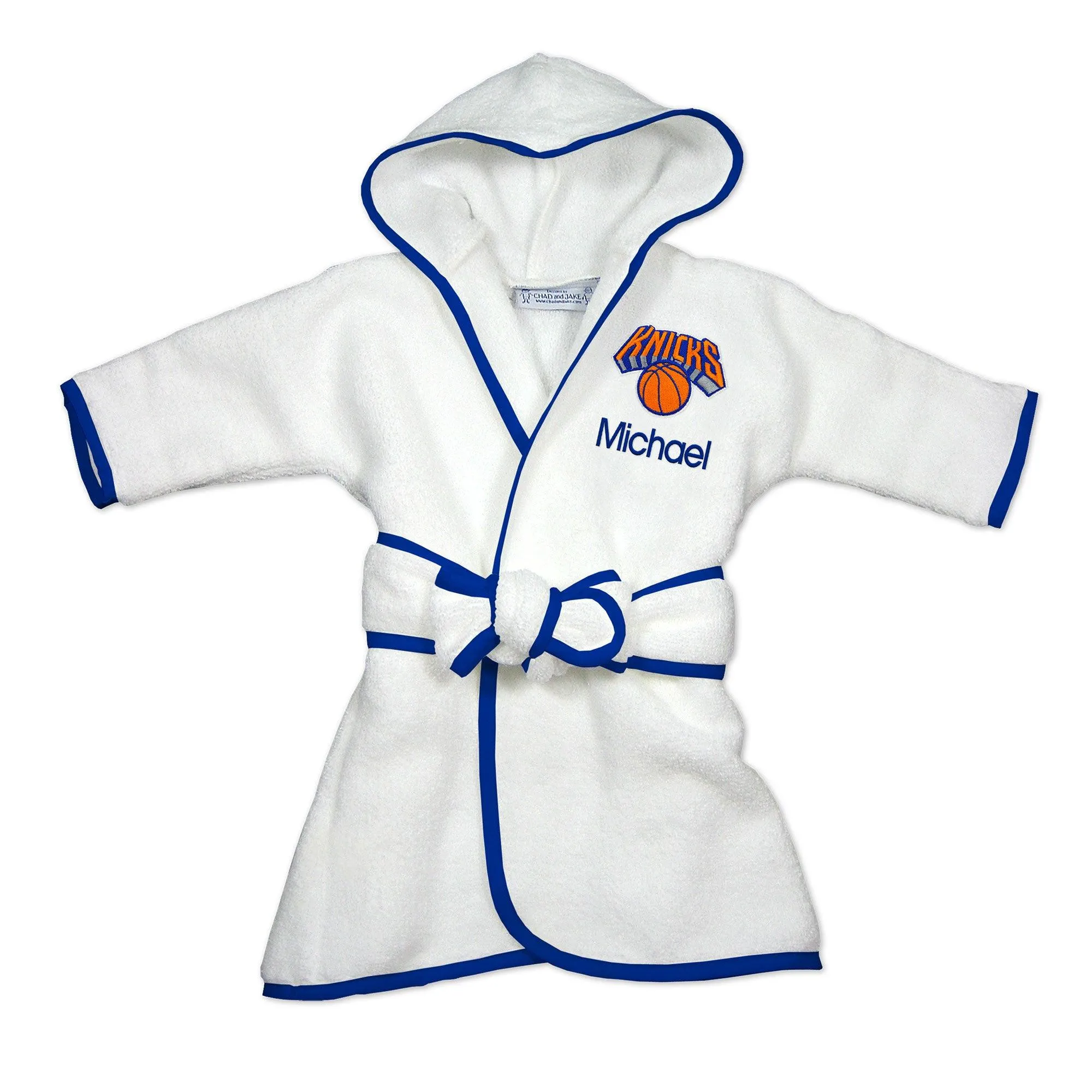 Customizable New York Knicks Plush Robe - Personalized Team Spirit Lounge Wear