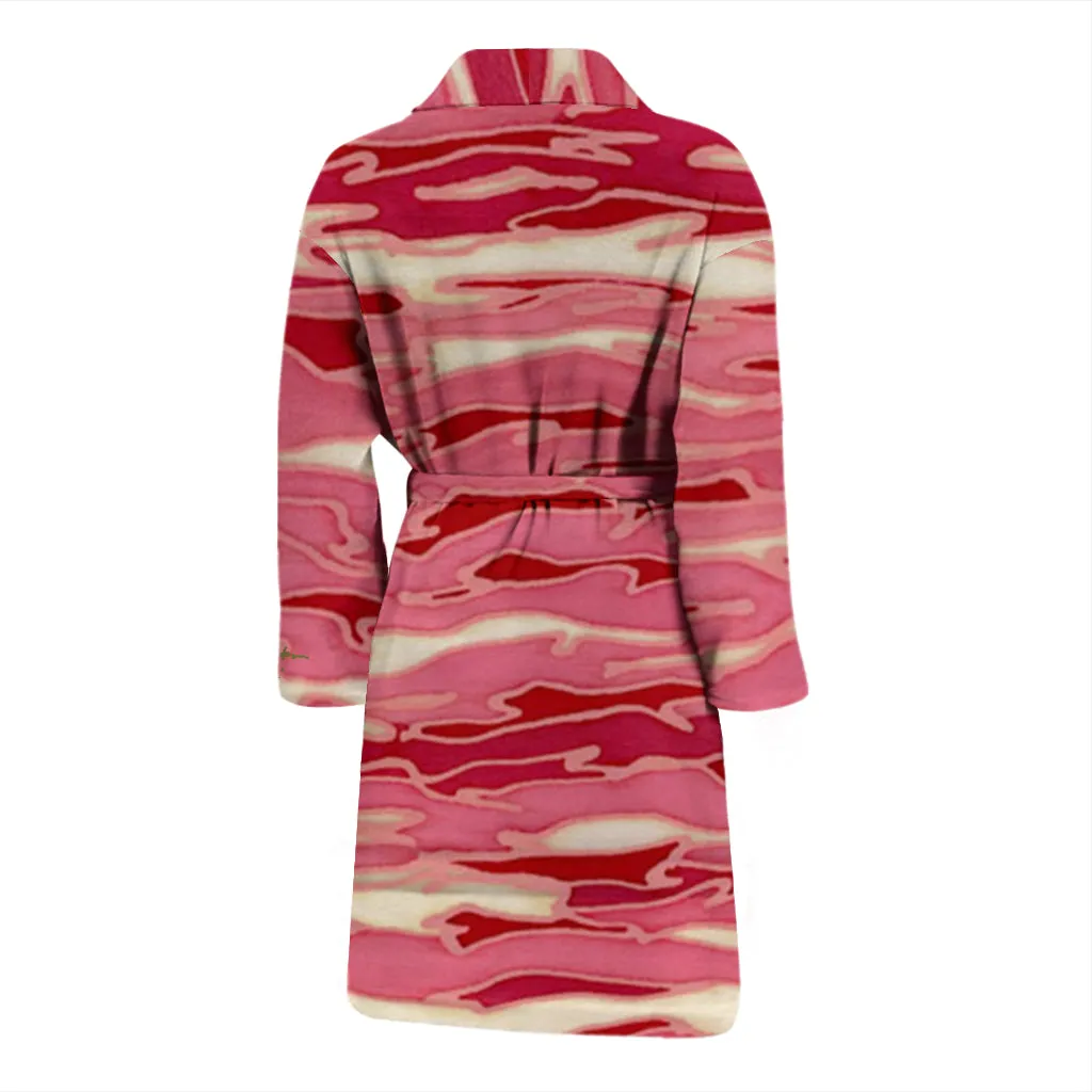 Pink Camouflage Lava Bath Robe - Men