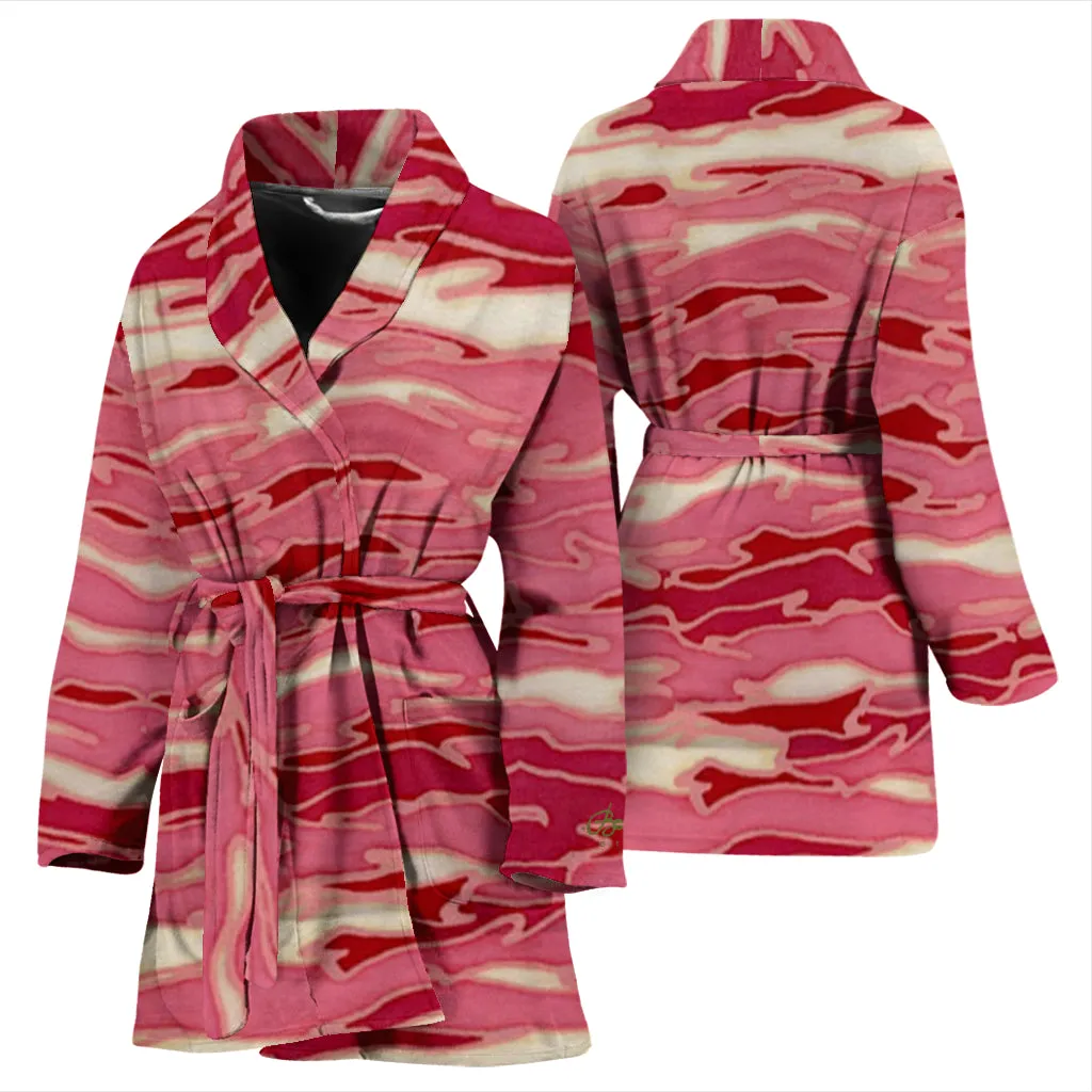 Pink Camouflage Lava Bath Robe - Women