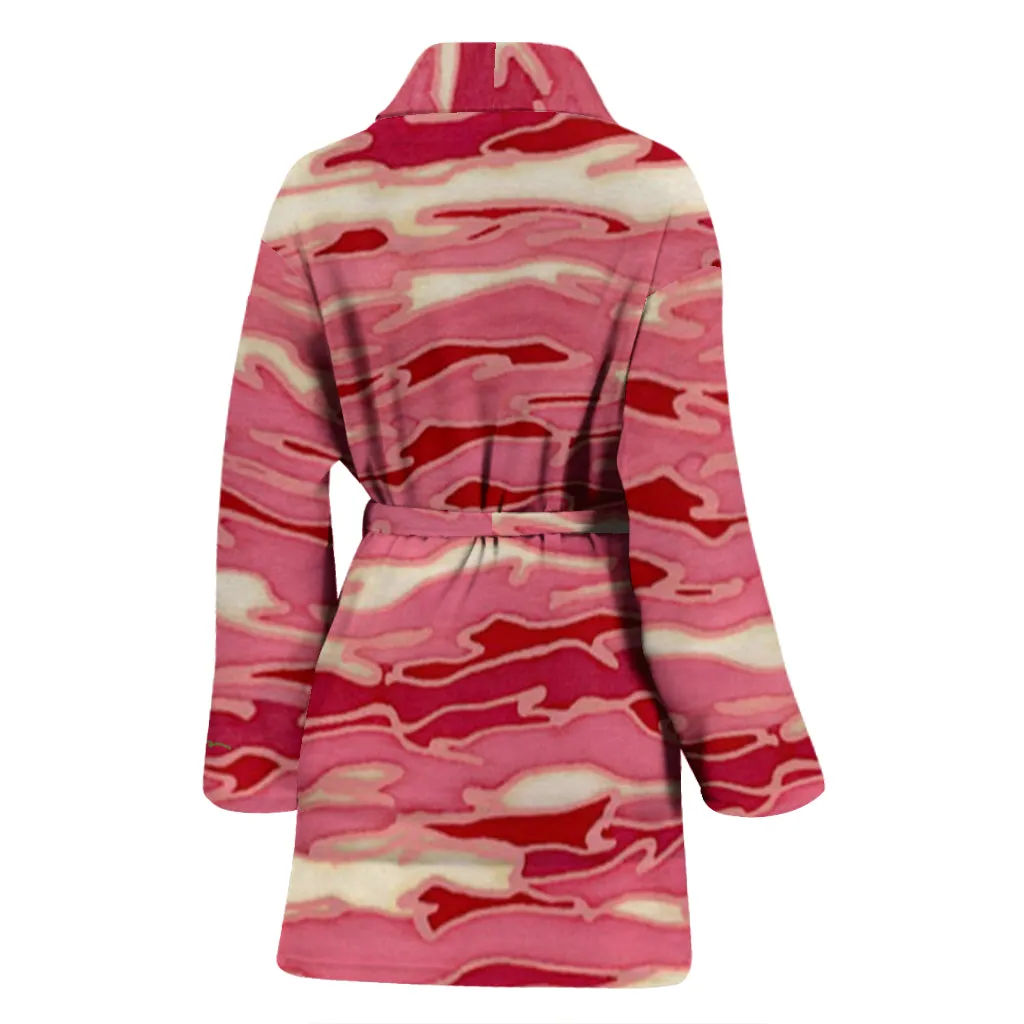 Pink Camouflage Lava Bath Robe - Women