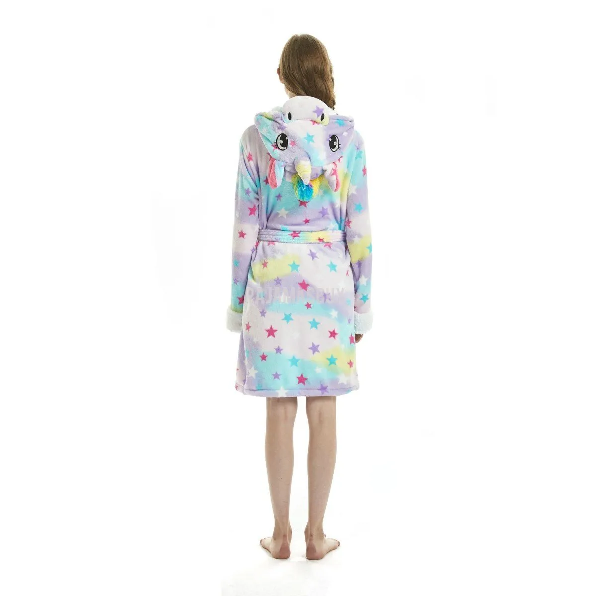 Rainbow Star Unicorn Adult Bathrobe