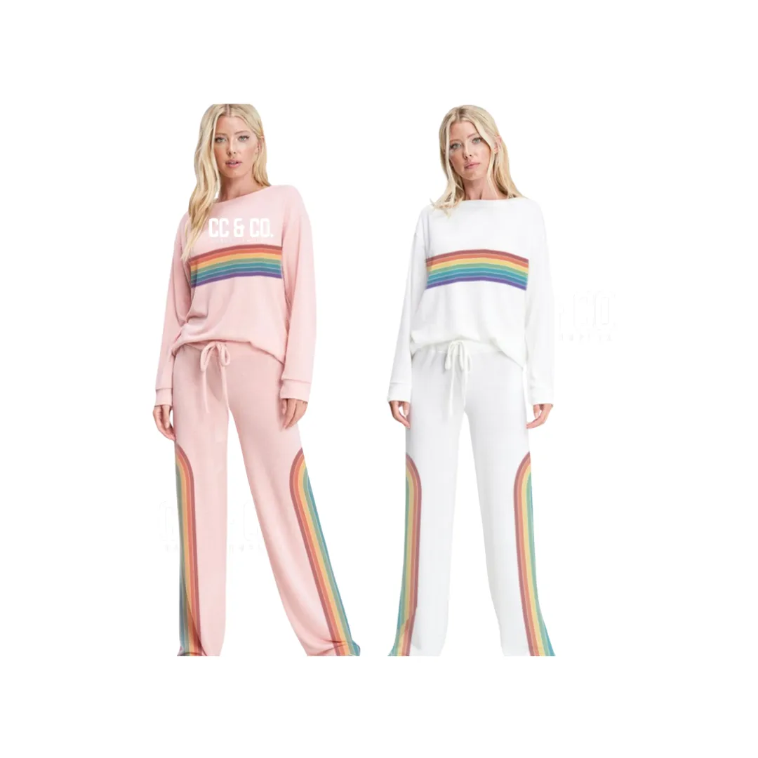 Rainbow Stripe Loungewear SET