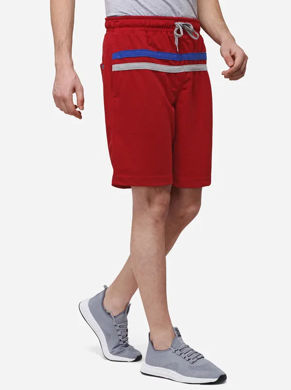 Red Solid Regular Fit Shorts | JadeBlue