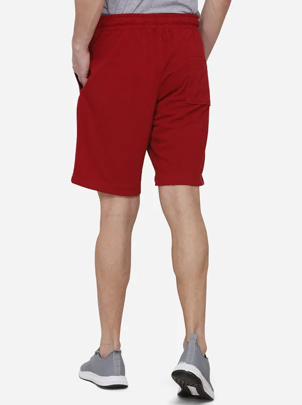 Red Solid Regular Fit Shorts | JadeBlue