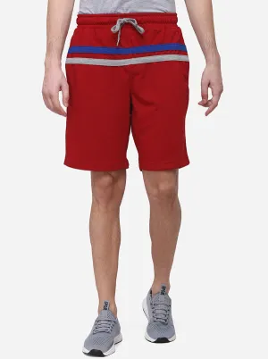 Red Solid Regular Fit Shorts | JadeBlue