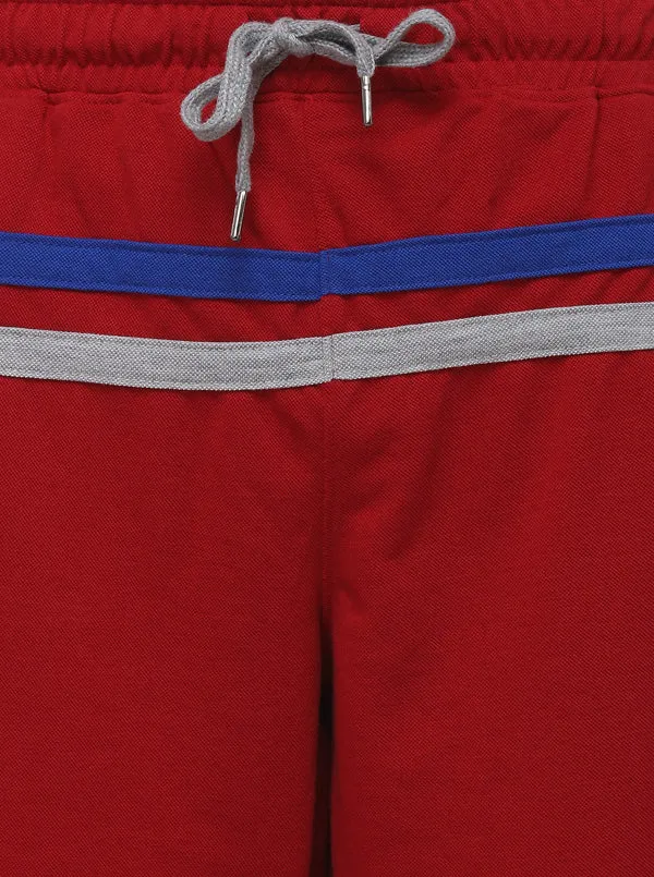 Red Solid Regular Fit Shorts | JadeBlue