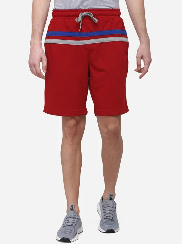 Red Solid Regular Fit Shorts | JadeBlue