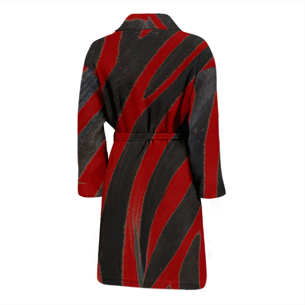 Red Zebra Bath Robe - Men