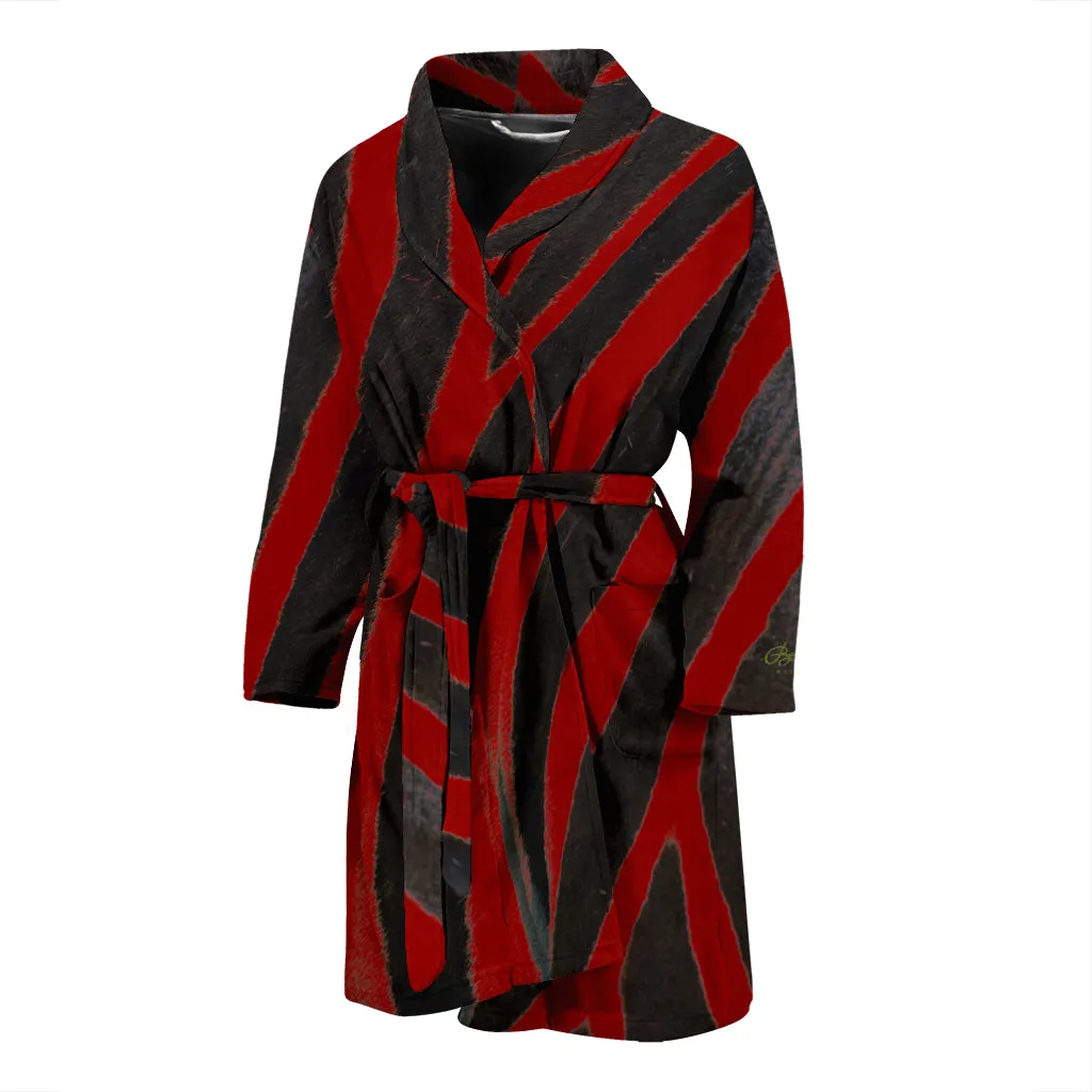 Red Zebra Bath Robe - Men