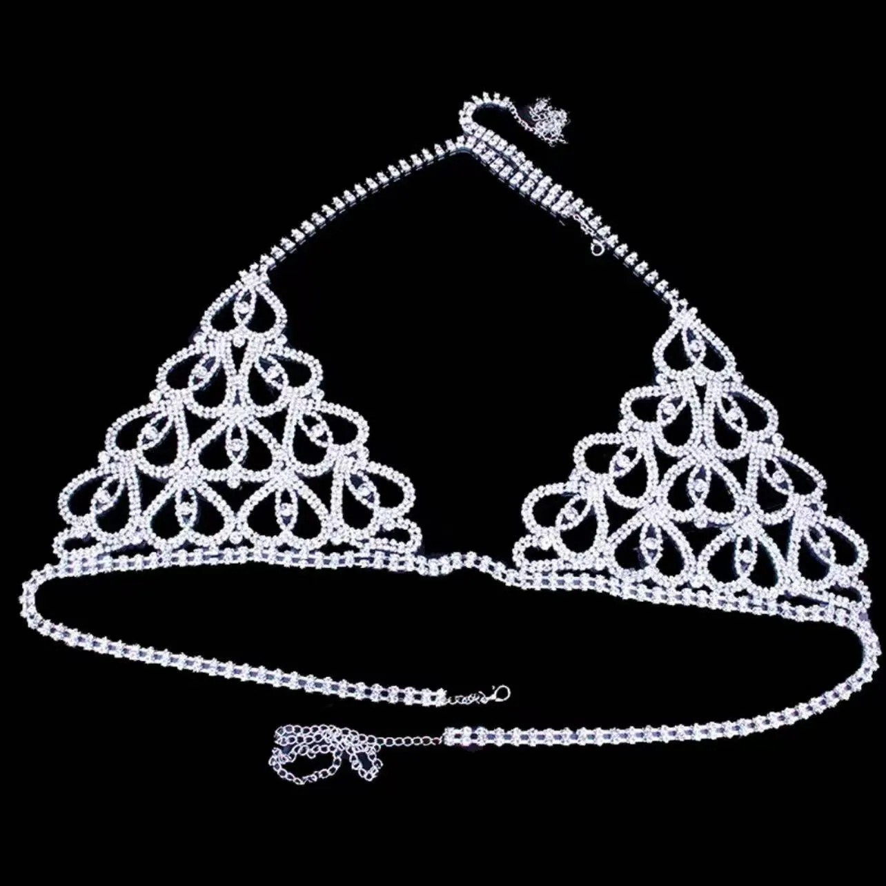 Rhinestones Bra Sets