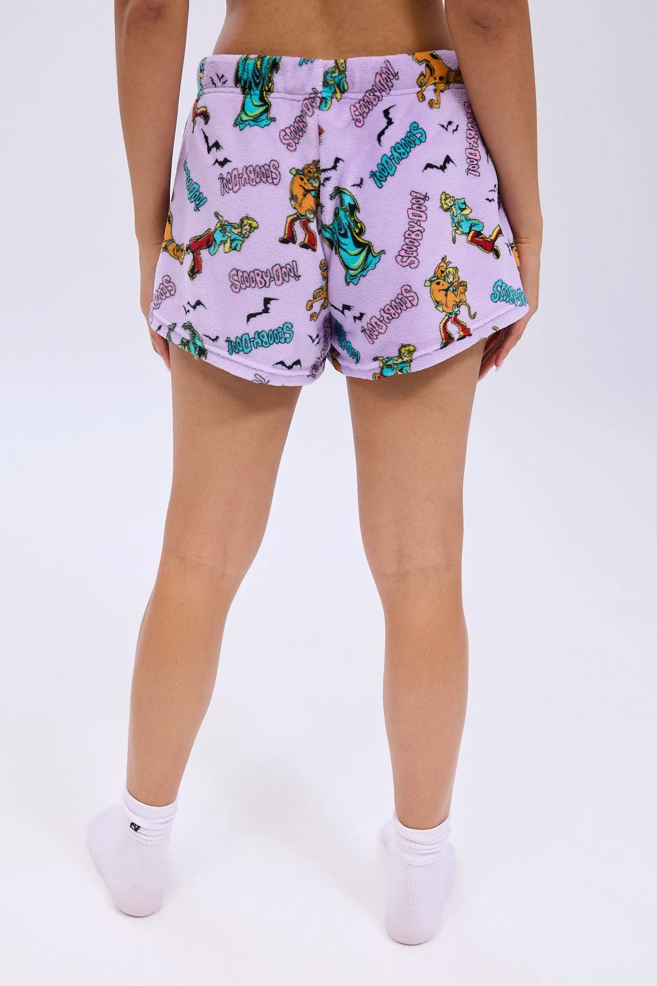 Scooby-Doo Printed Plush Pajama Shorts