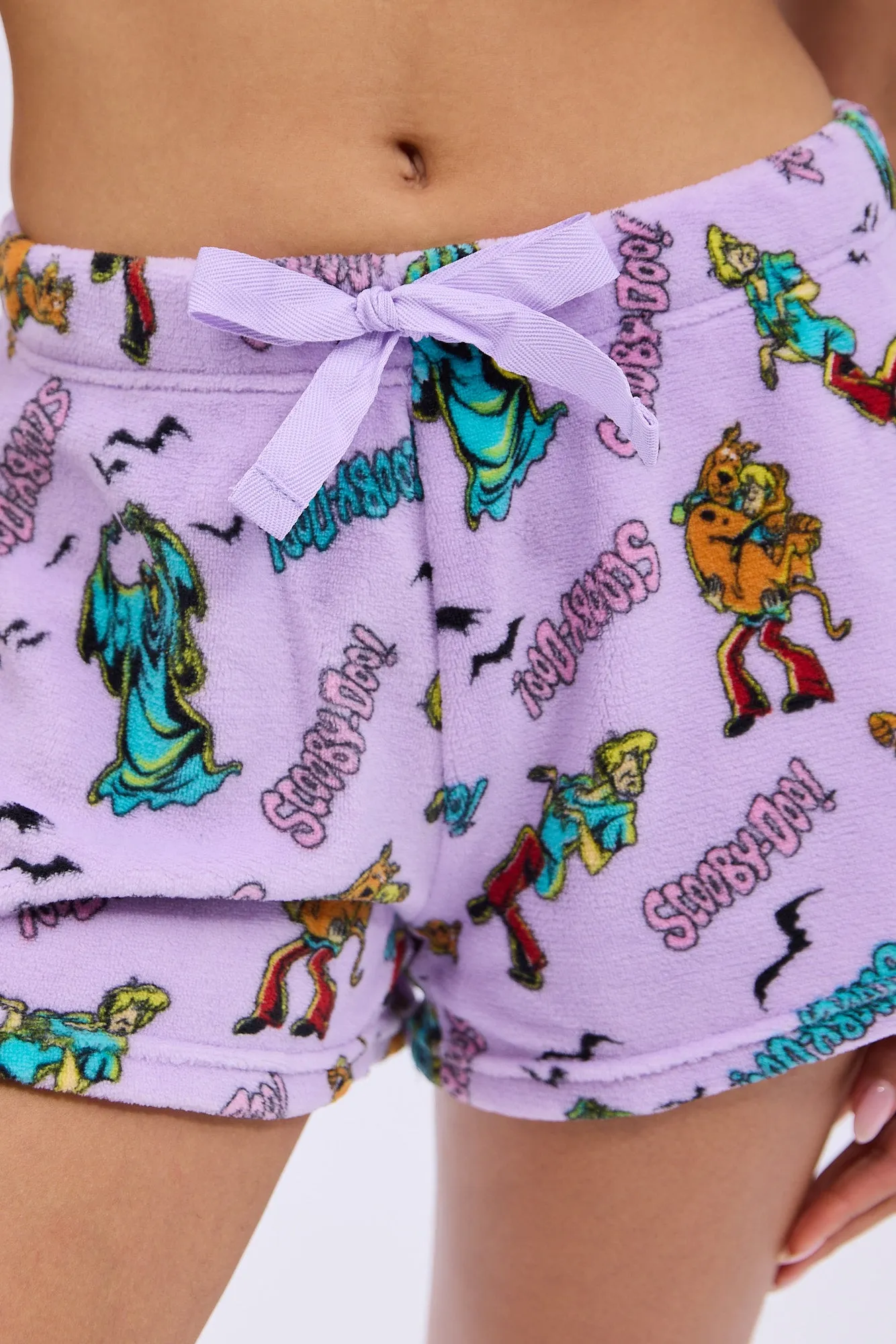 Scooby-Doo Printed Plush Pajama Shorts