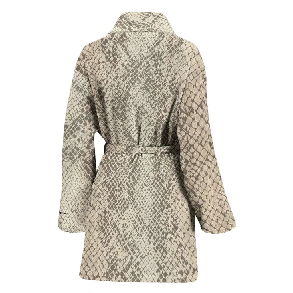 Snake Print Bath Robe - Women