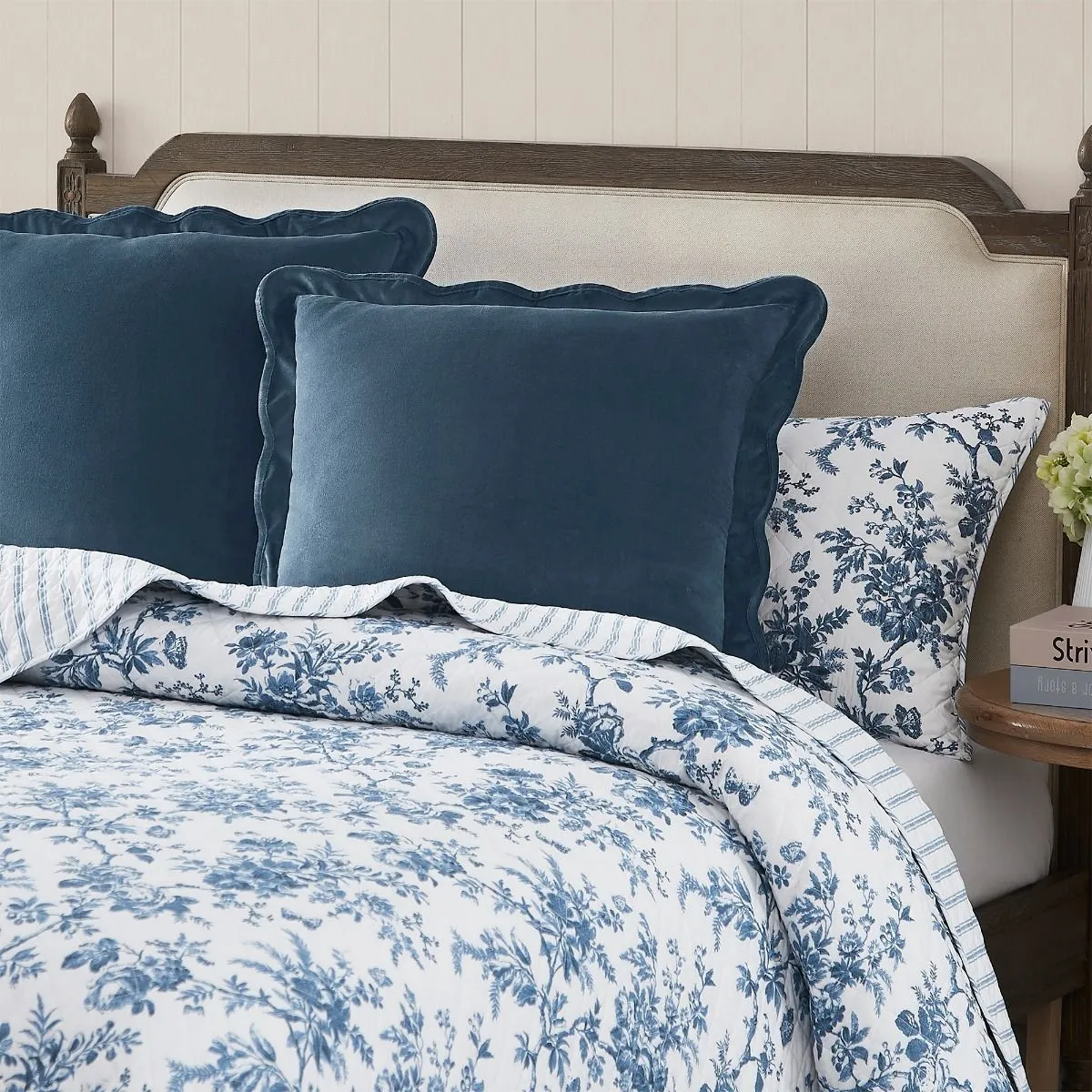 Somerford European Pillowcase Midnight Blue by Laura Ashley