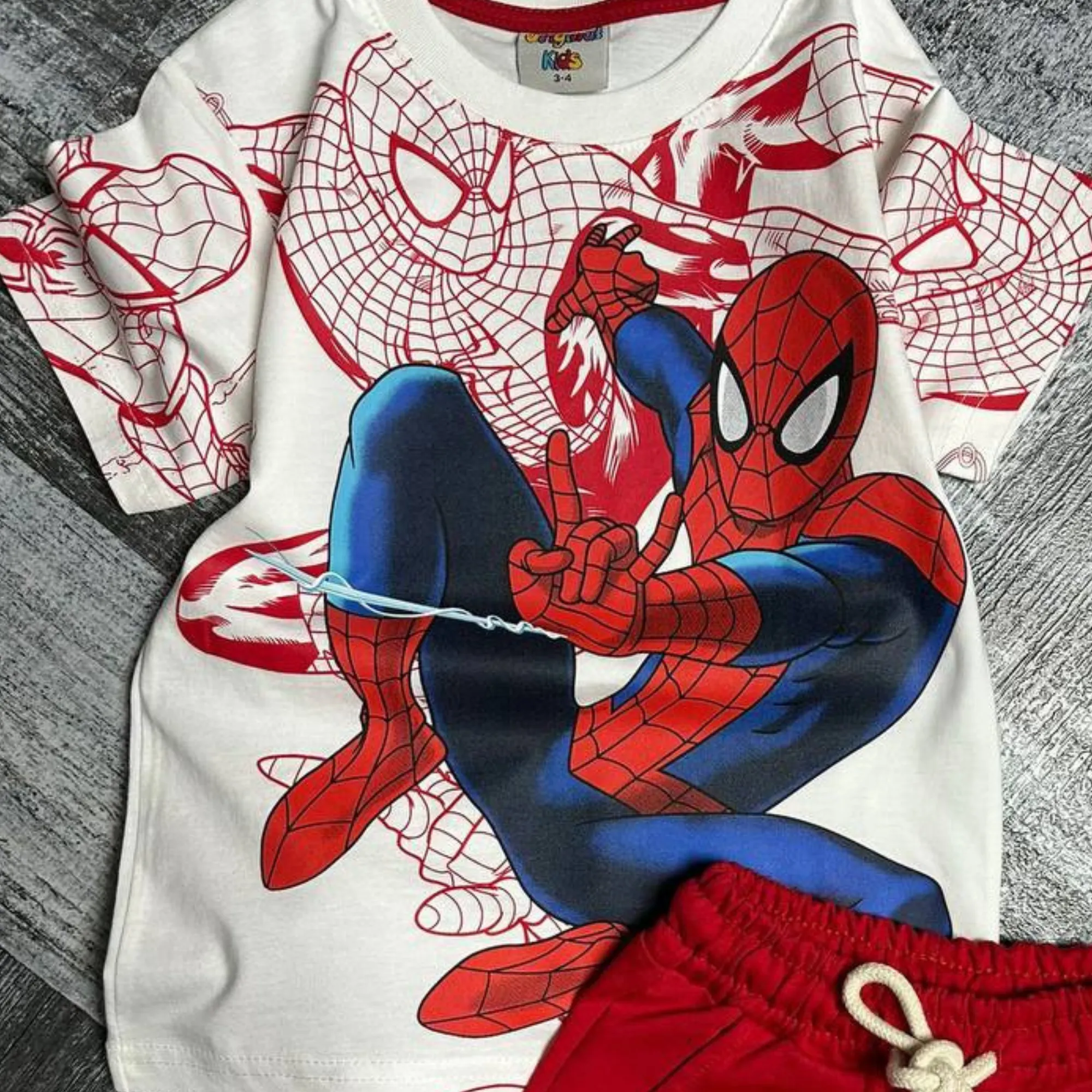 Spidy Boy Shorts Set