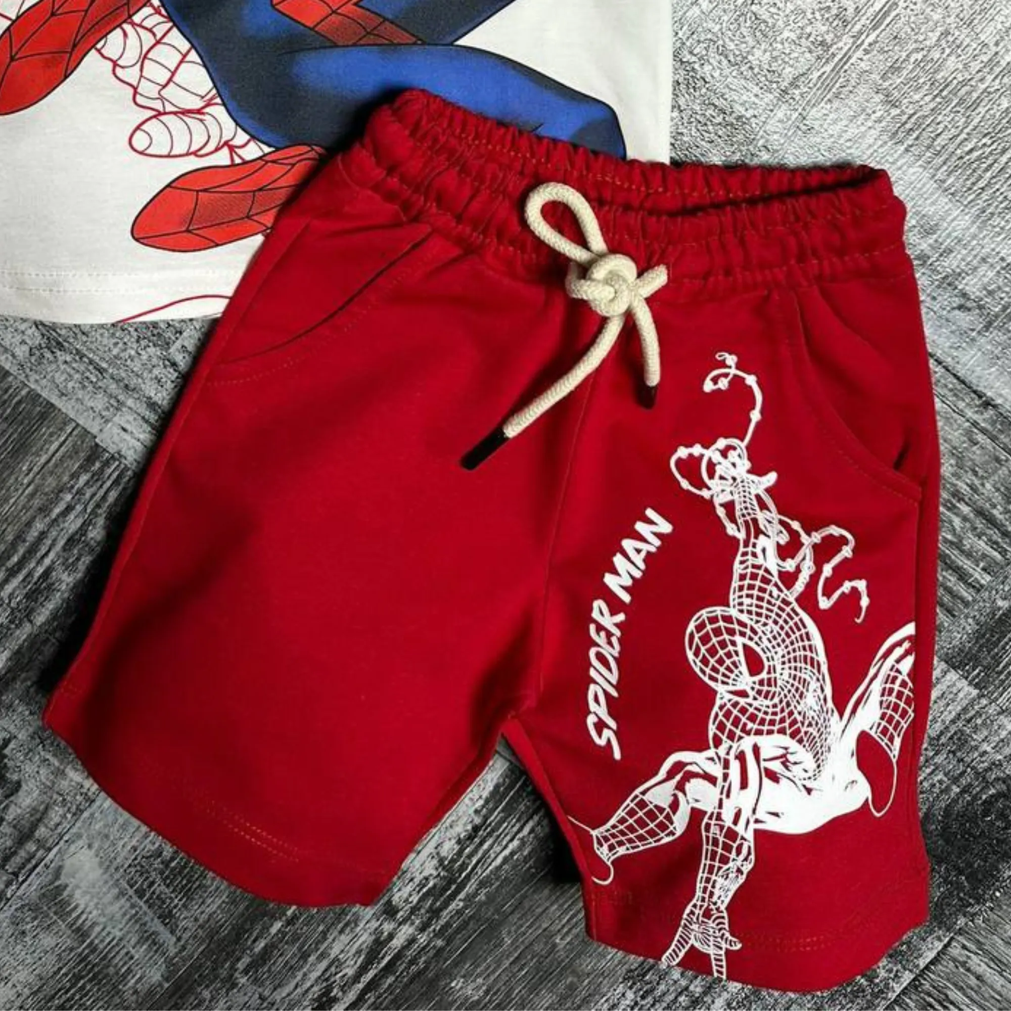 Spidy Boy Shorts Set