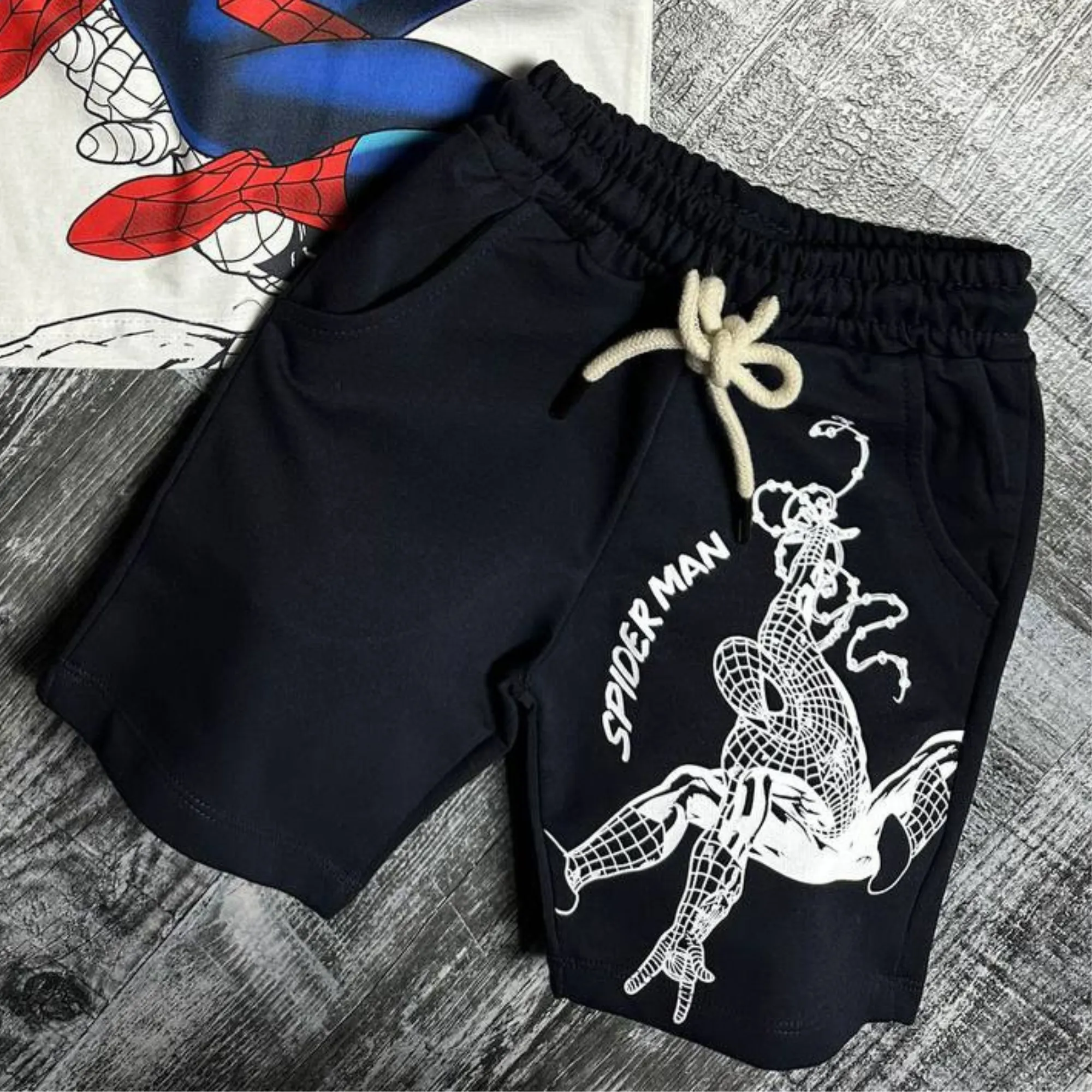 Spidy Boy Shorts Set