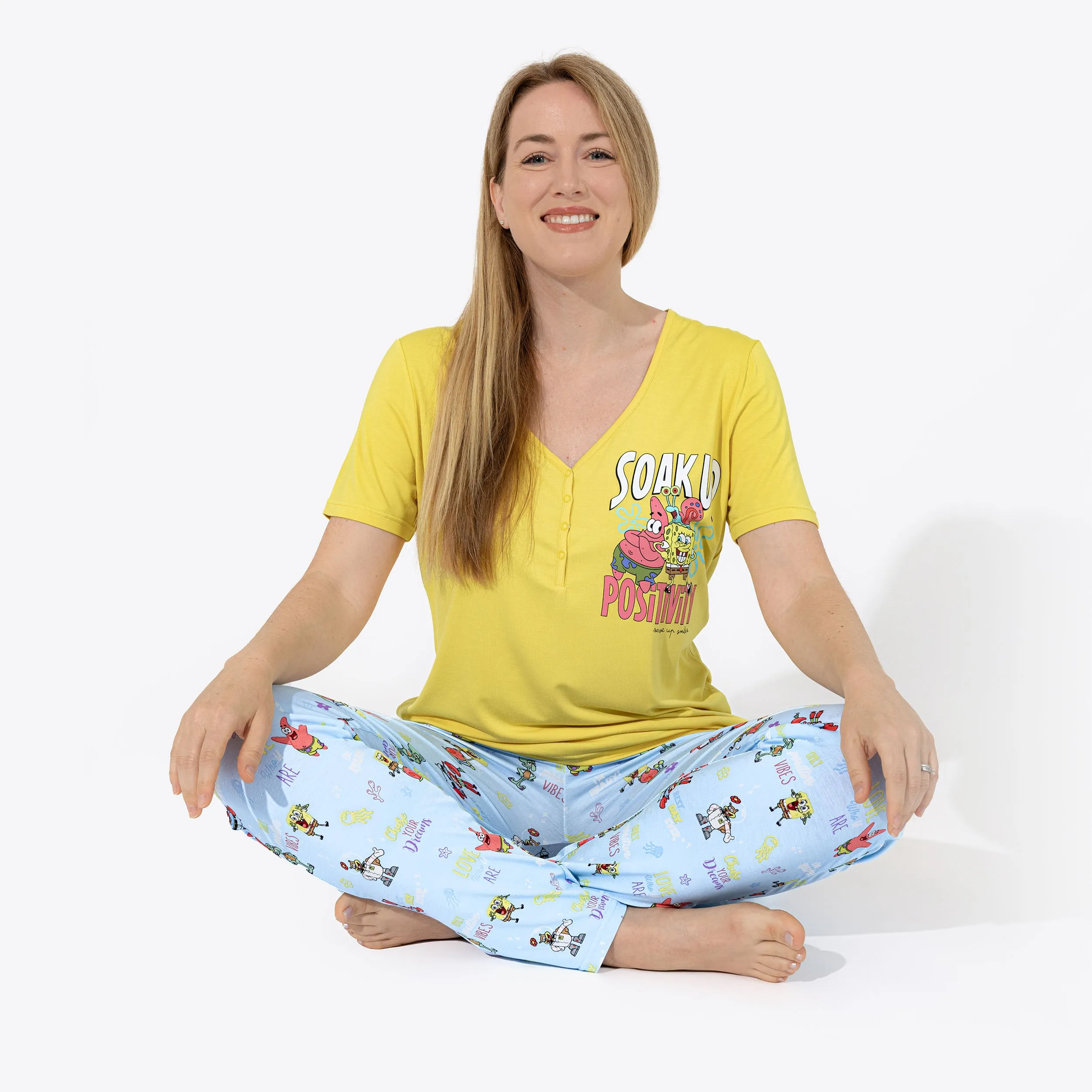 SpongeBob SquarePants: Good Vibes Bamboo Women's Pajama Set