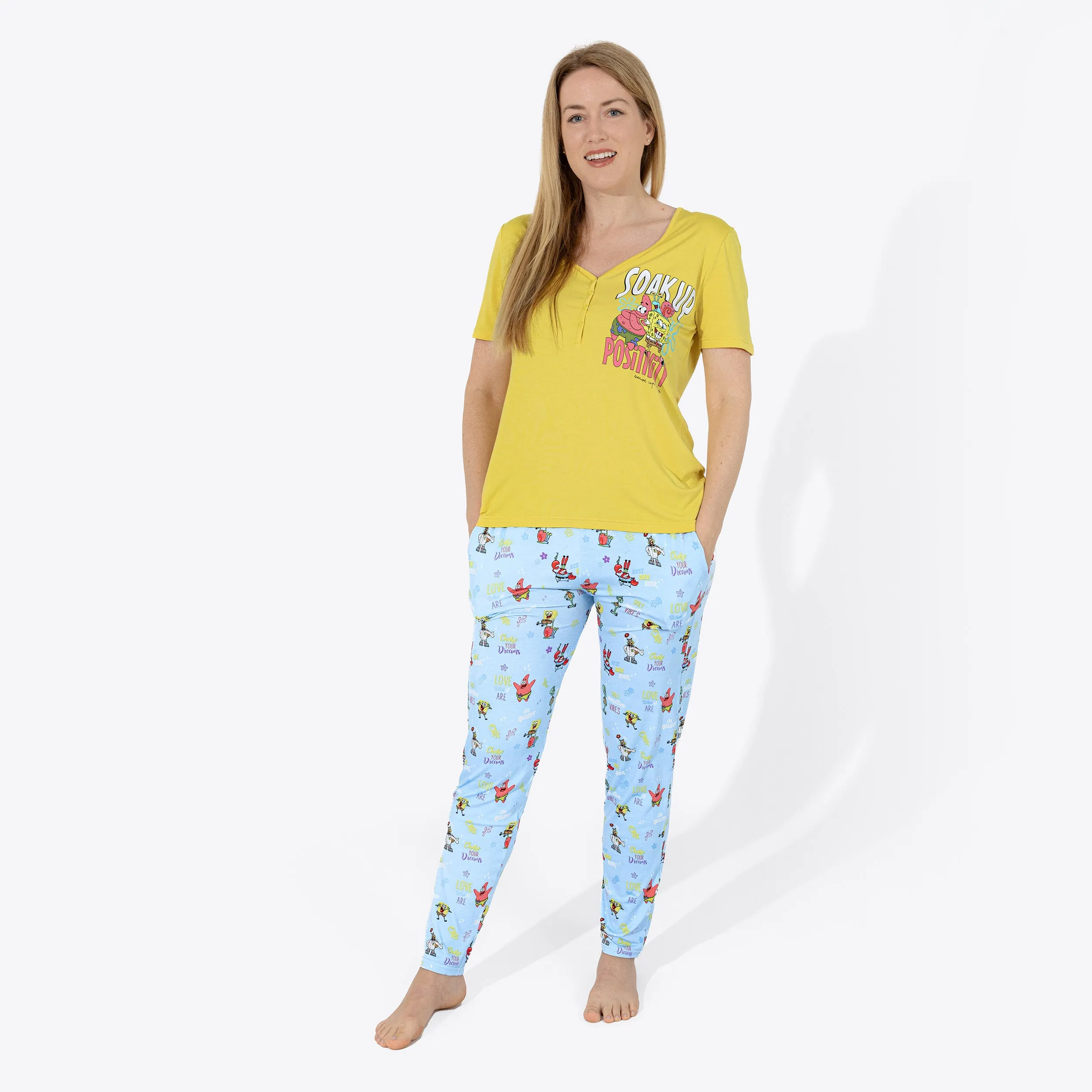 SpongeBob SquarePants: Good Vibes Bamboo Women's Pajama Set