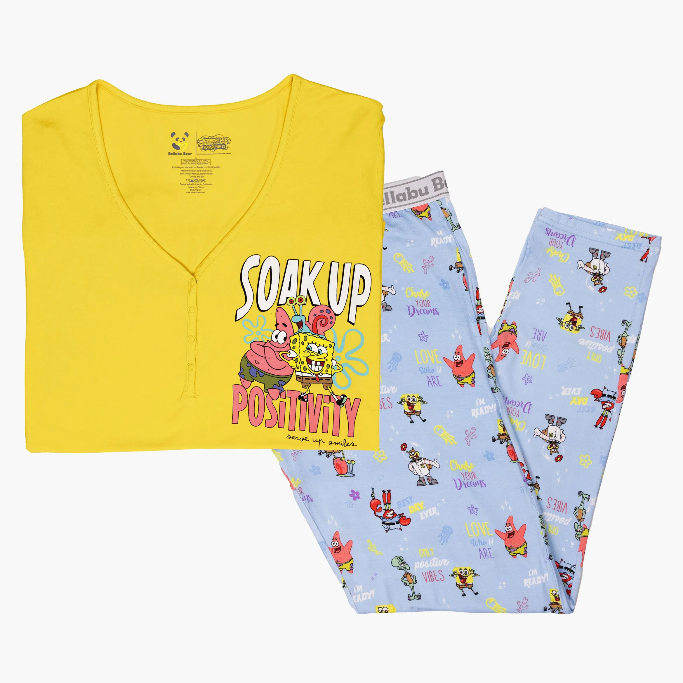 SpongeBob SquarePants: Good Vibes Bamboo Women's Pajama Set