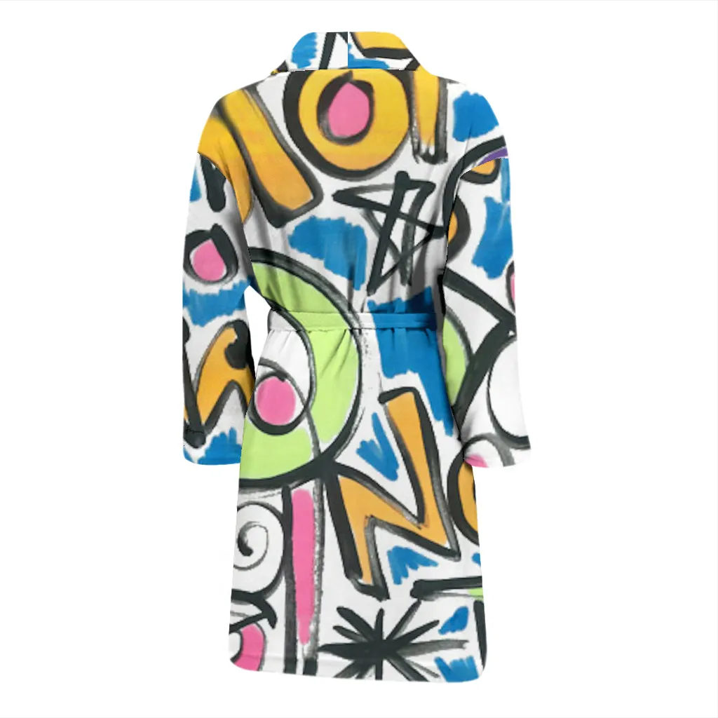 Stop War Now Graffiti Bath Robe - Men