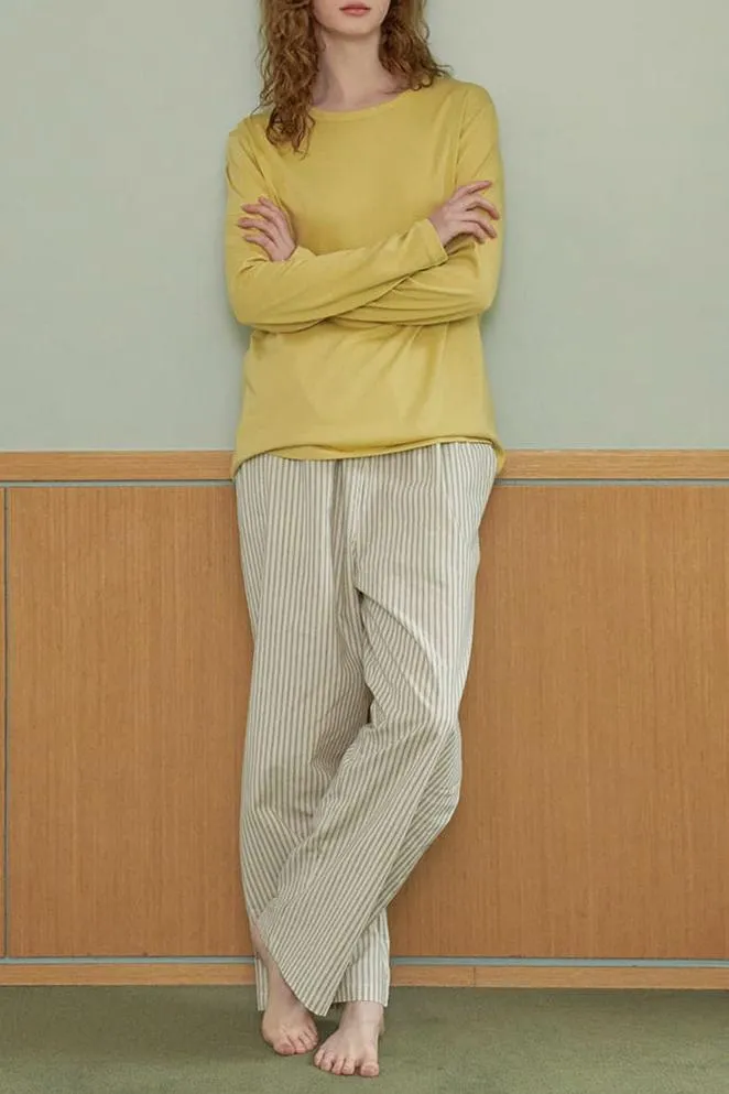 Striped Pajama Set / Yellow