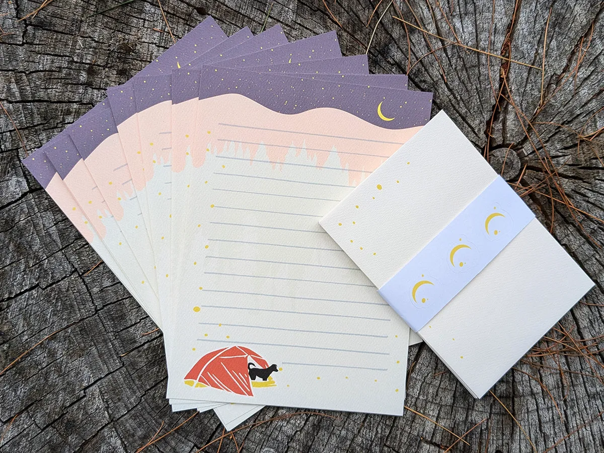 Summer Camping Pup Letter Set | Adventure Dog Stationery