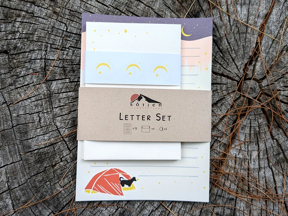 Summer Camping Pup Letter Set | Adventure Dog Stationery