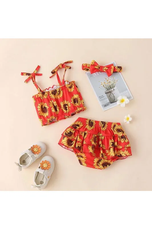 Sunflower infant baby clothing sets