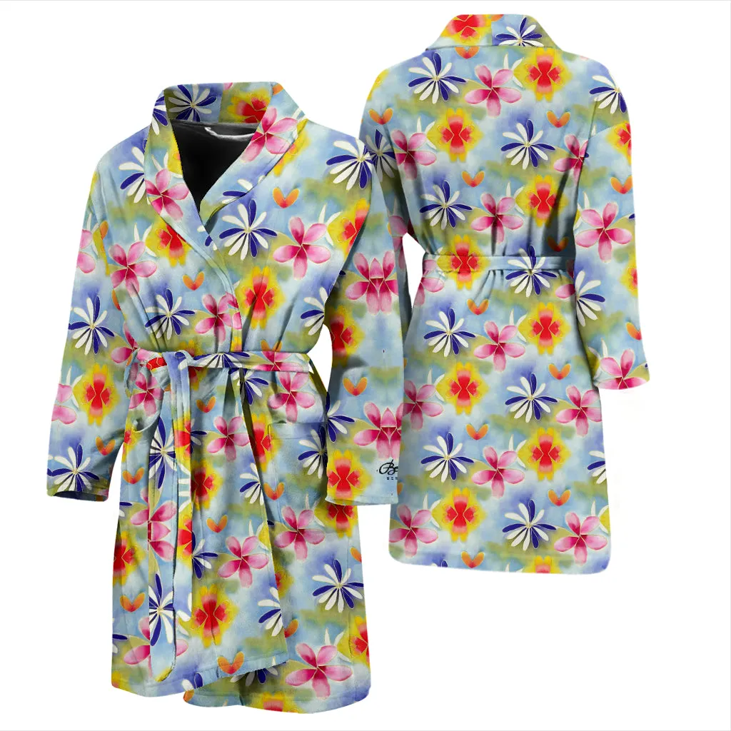 Sunrise Floral Bath Robe - Men