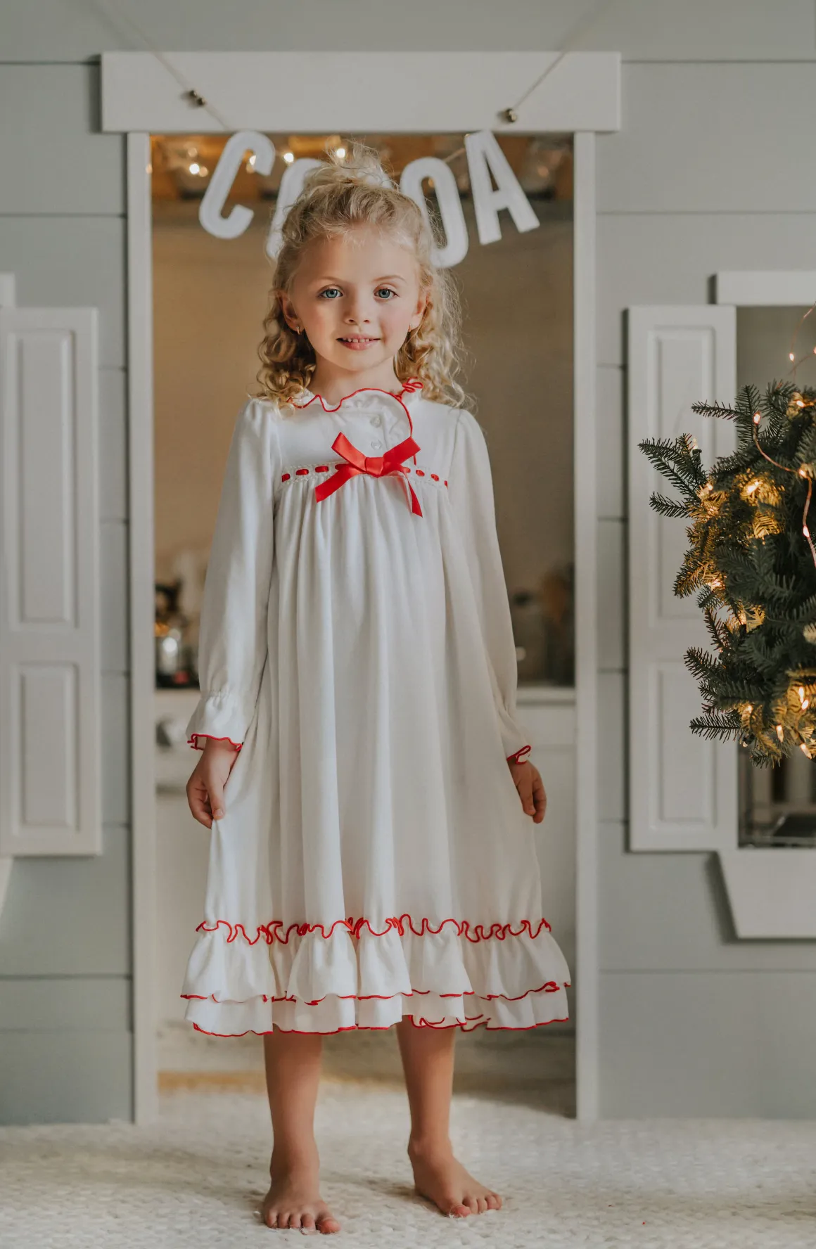 The Original Clara Nutcracker Christmas Gown Long Sleeve in White