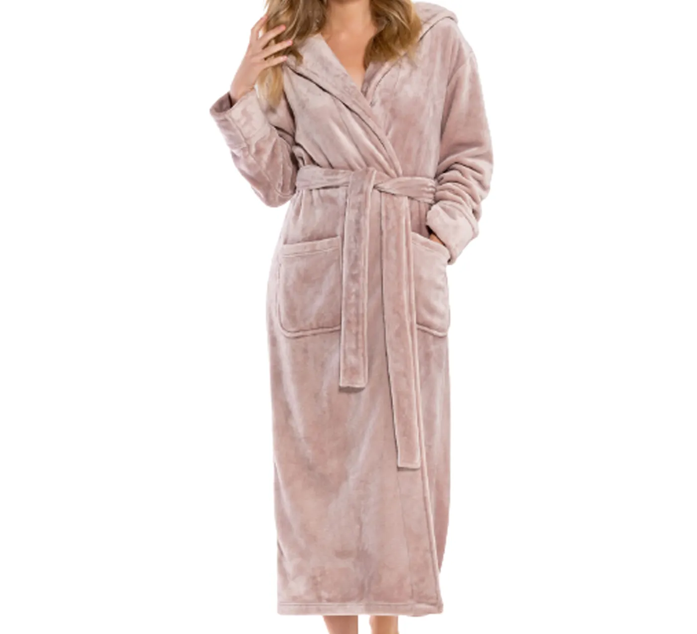 Ultra Soft Plush Hooded Women's Robe