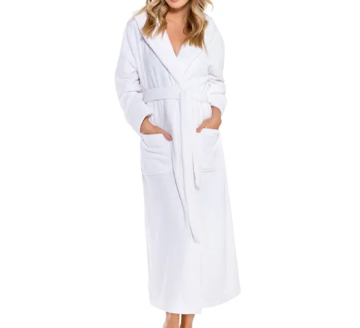 Ultra Soft Plush Hooded Women's Robe