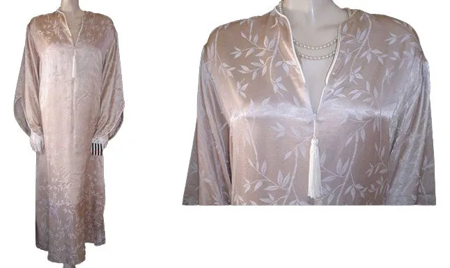 *VINTAGE NEW WITH TAG VALENTINO BAMBOO SATIN DRESSING GOWN PEIGNOIR IN CHAMPAGNE - WOULD MAKE A WONDERFUL GIFT