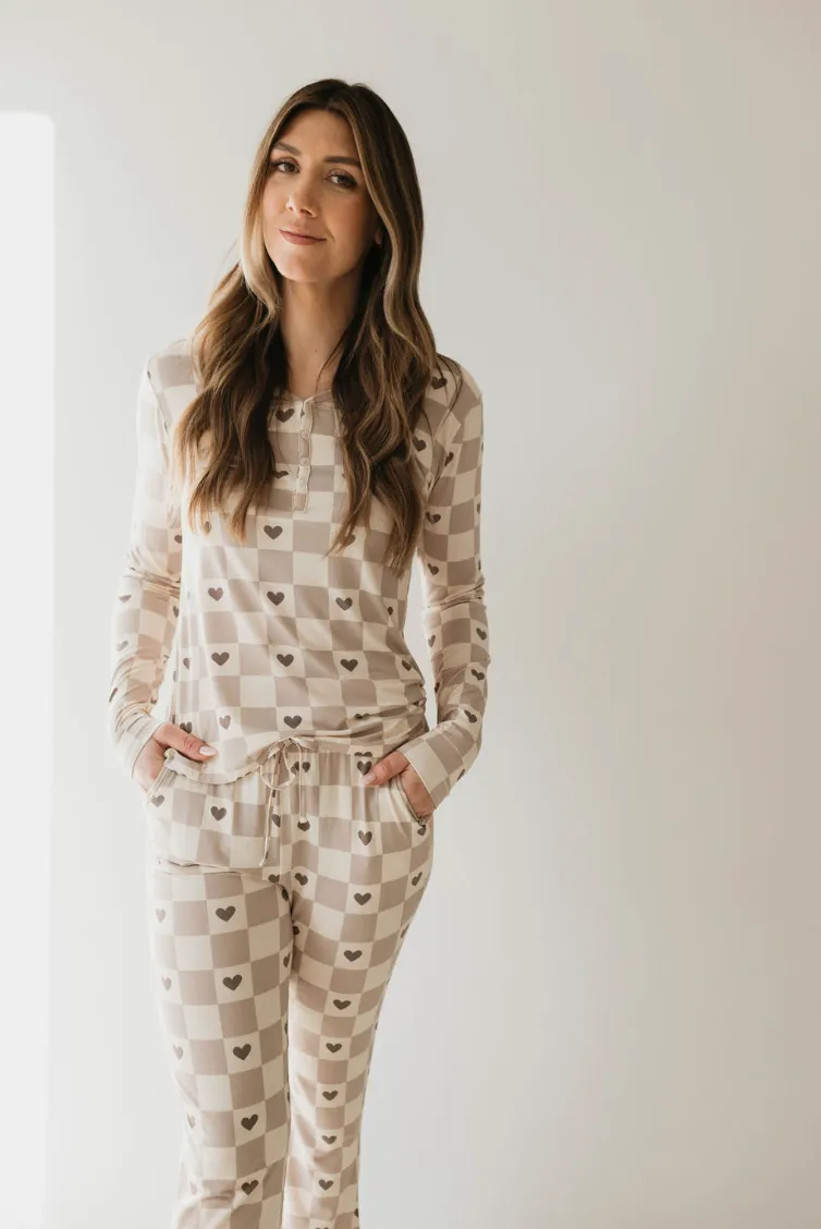 Women's Bamboo Pajamas | Check Your Heart