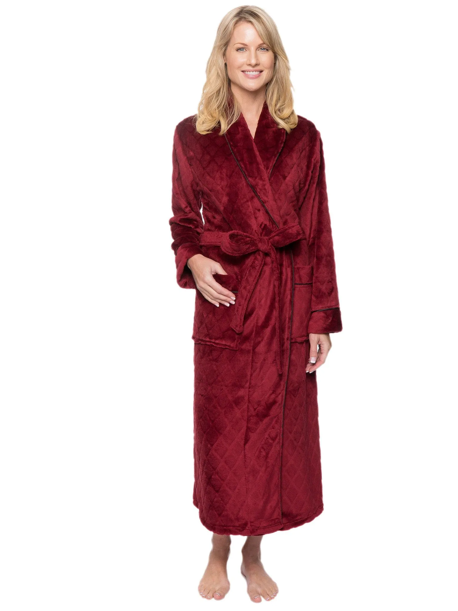 Women's Premium Coral Fleece Plush Spa/Bath Robe